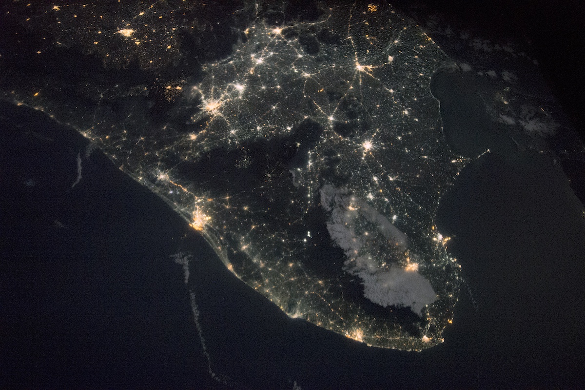 India from space photo by NASA