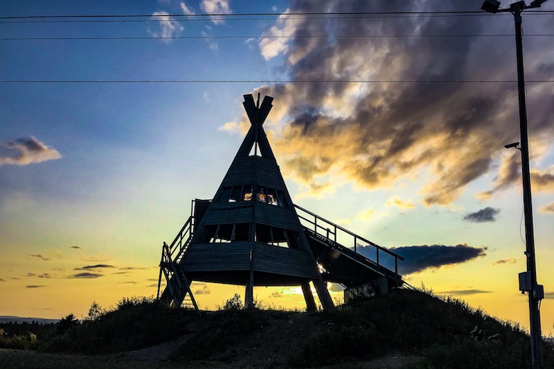 A sunset from Ounasvaara in Rovaniemi