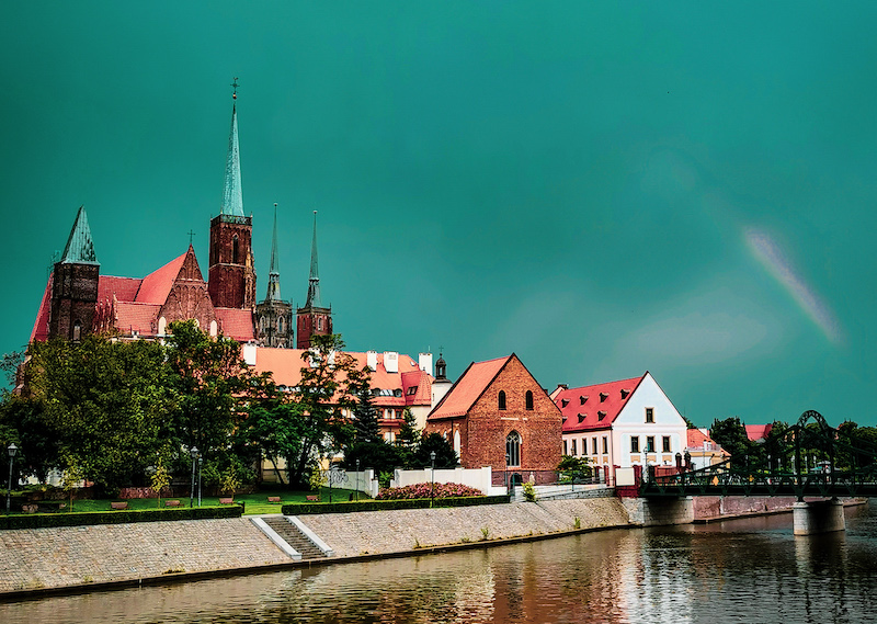 A view of Ostrow Tumski in Wroclaw