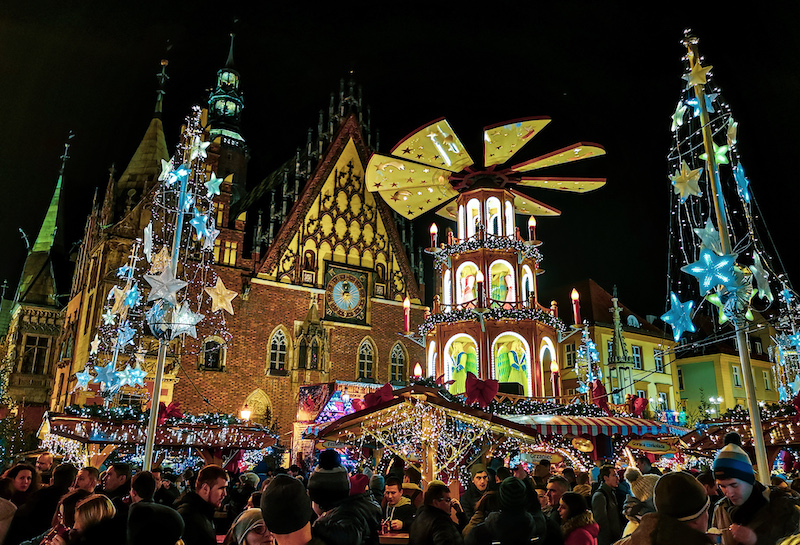 Rynek square during Christmas
