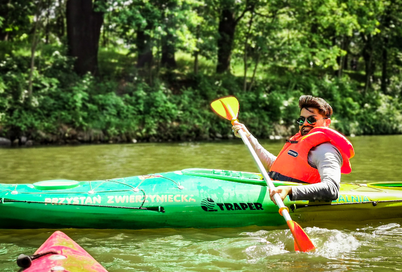Kayaking in Stara Odra in Wroclaw Poland