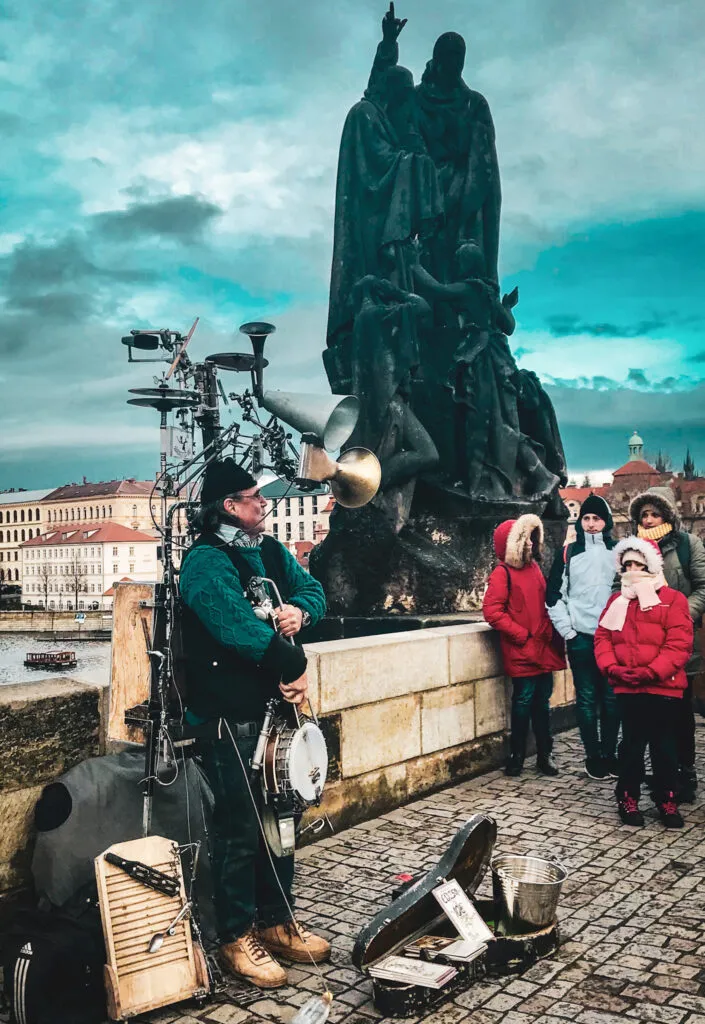 When I Met The Orchestra Man On The Charles Bridge In Prague