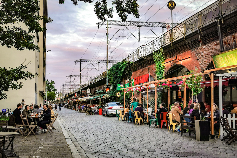 Street next to Arkady Square in Wroclaw