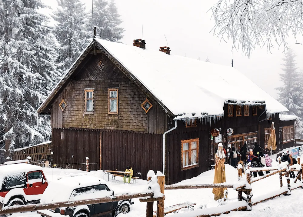 Mountains cabin in Gory Sowie mountains near Wroclaw