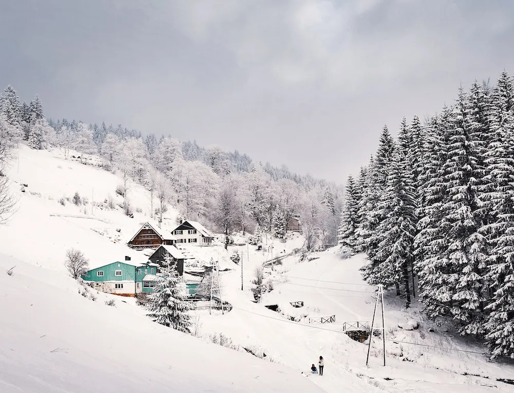 The mountain village in Wielka Sowa near Wroclaw