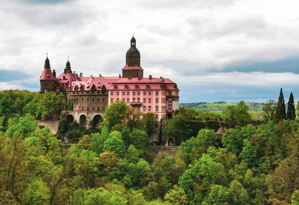 A viewpoint at Ksiaz Castle in Walbrzych