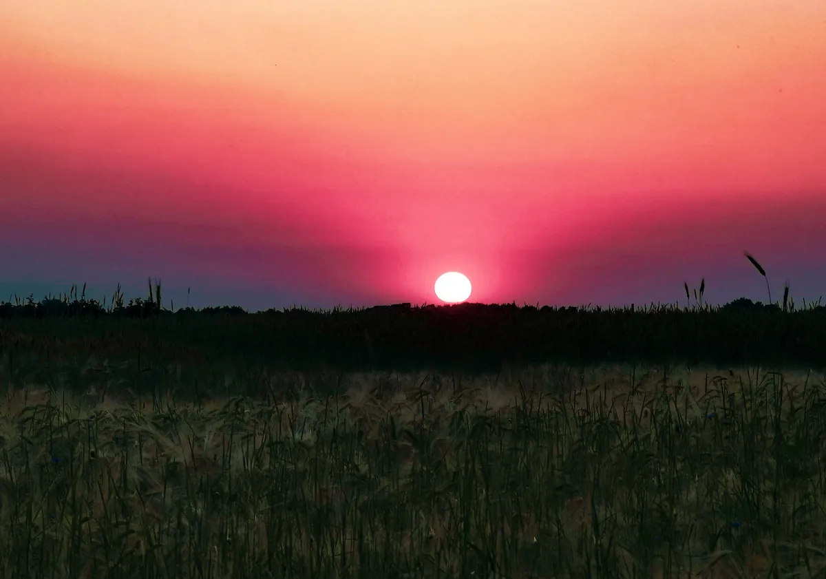 Sunset in Starkowo in Greater Poland