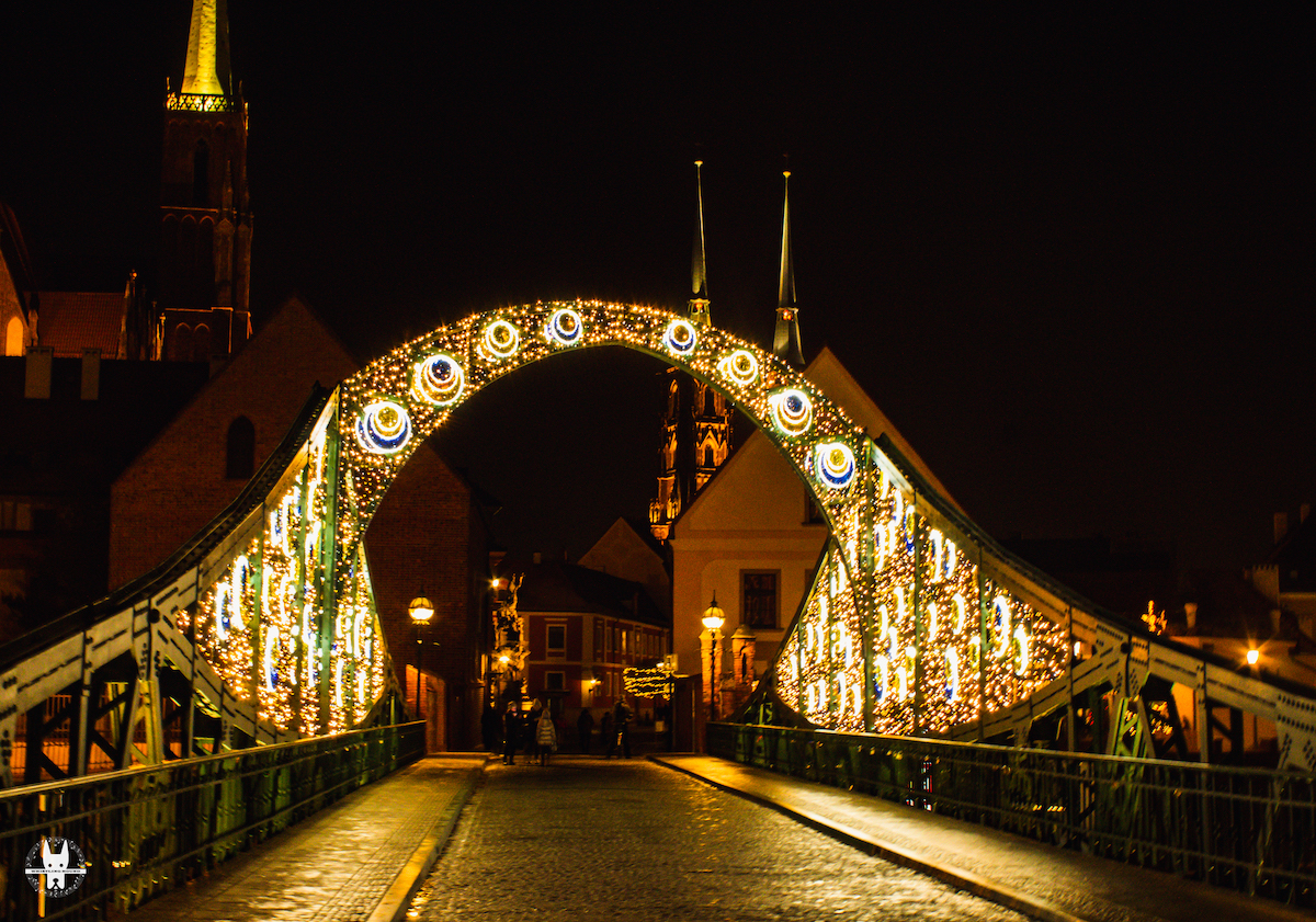 Tumski Bridge during Wrocław Christmas