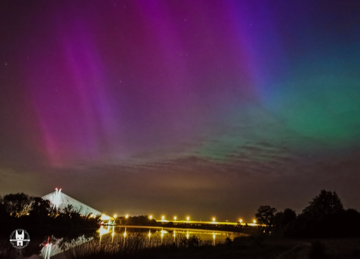 G5 Geomagnetic Storm Northern Lights in Wroclaw Poland