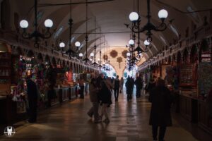 Tourists at the Krakow Old town Main Market Square