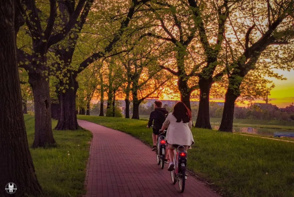 Wroclaw bike tour at sunset