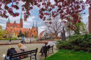 Guided Bike Tour in Wroclaw covering Ostrow Tumski