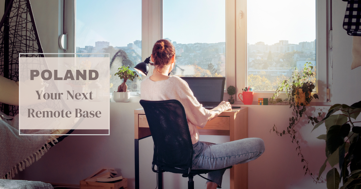 A remote worker inside an apartment in Europe