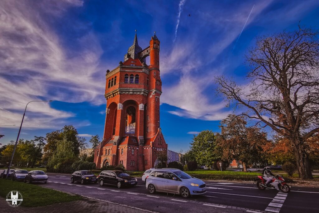 The historic Wrocław Water Tower in the Brochów neighbourhood of Wrocław, Poland