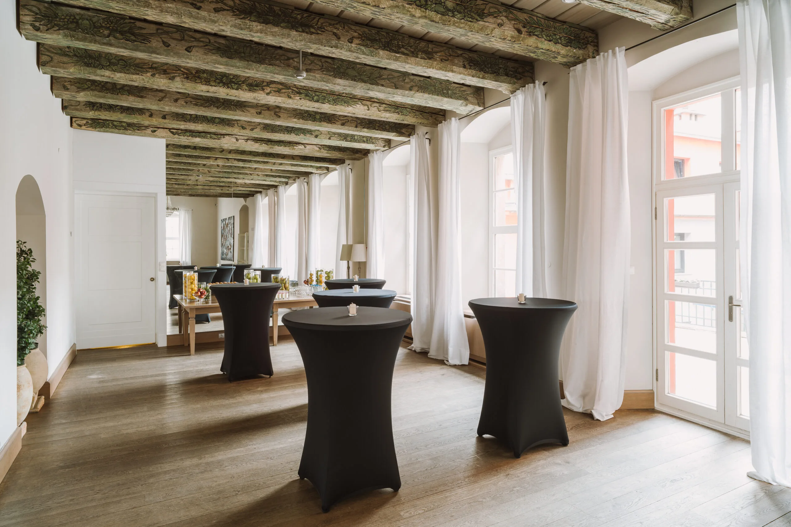 Banquet dining setup at a luxury hotel in Wrocław