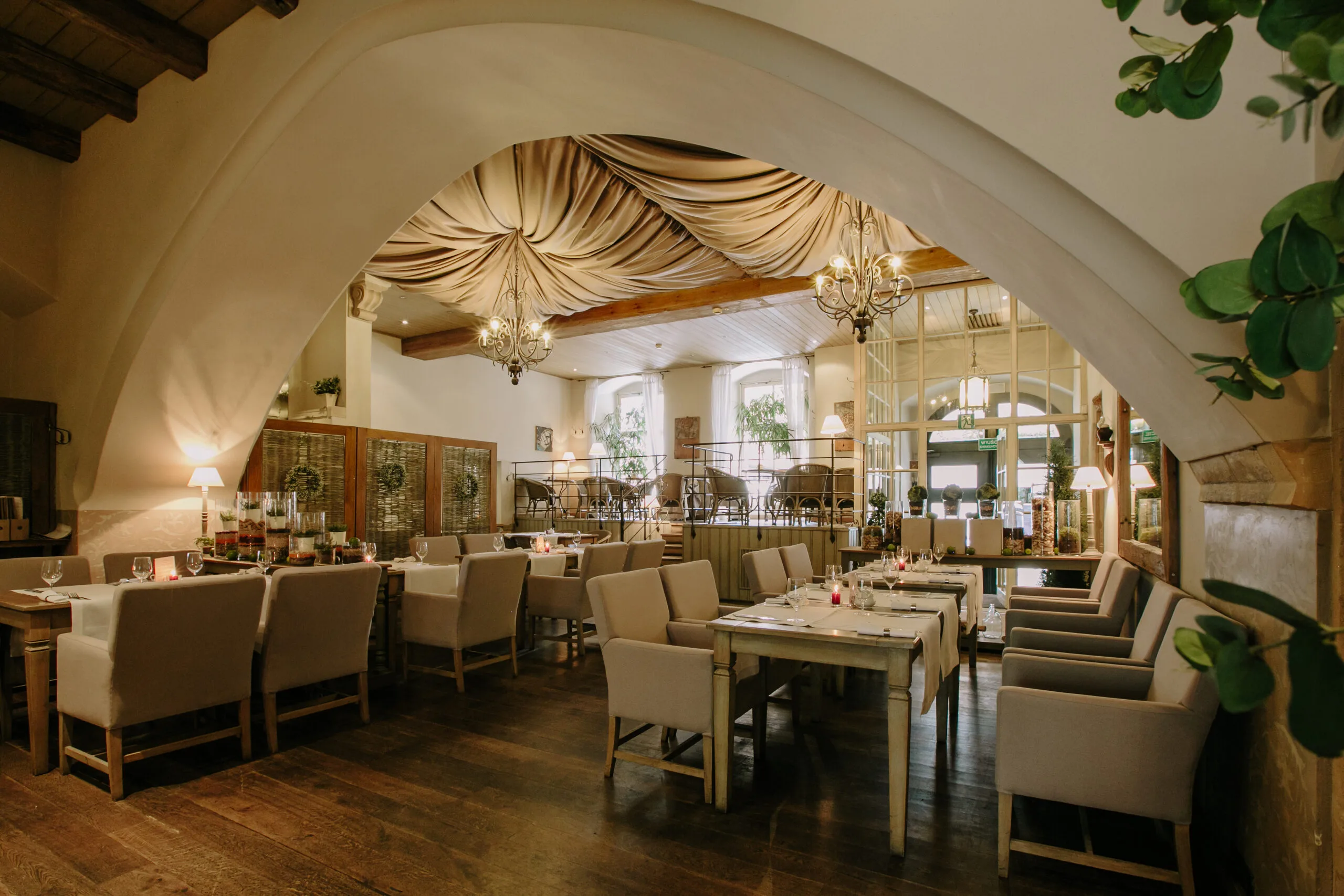 Dining hall at Art Hotel, a luxury hotel in Poland