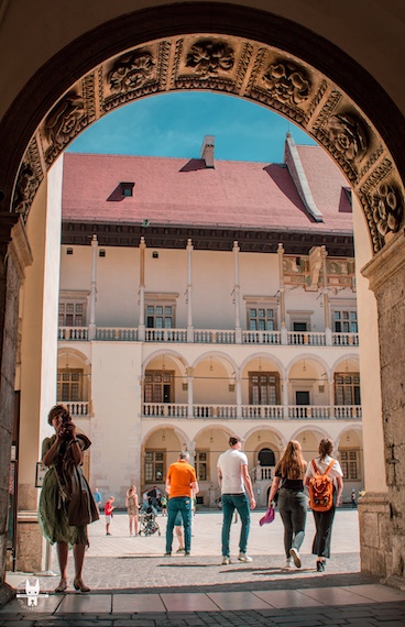 Wawel Castle entrance view