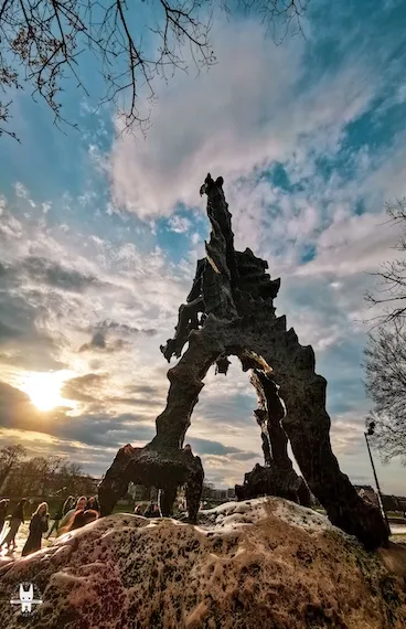 Wawel Castle Dragon view from river side