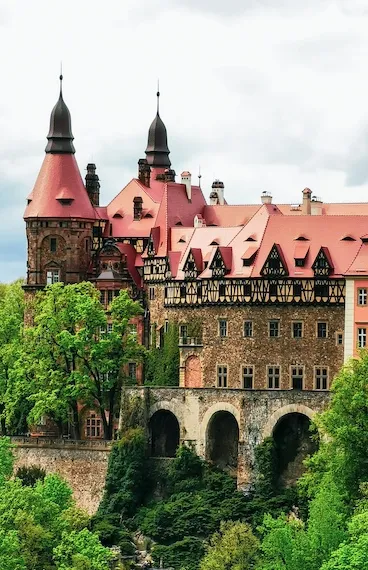 Ksiaz Castle close up views on a day trip from Wrocław