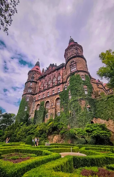 Ksiaz Castle Courtyard on a day trip from Wrocław