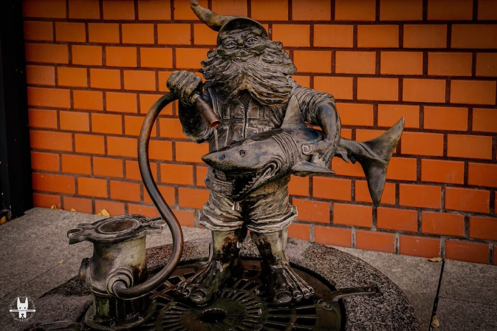 The Wrocław dwarf outside the Hydrofoils Museum