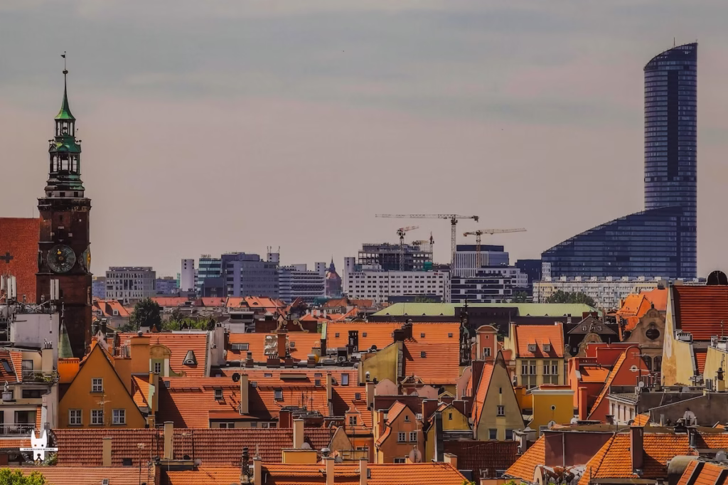 Old Town Wrocław from the top of Mathematical Tower Wrocław